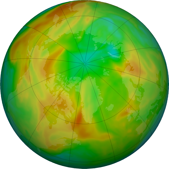 Arctic ozone map for 27 April 2020